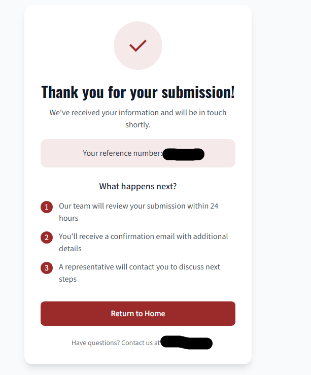 Lead SMS confirmation